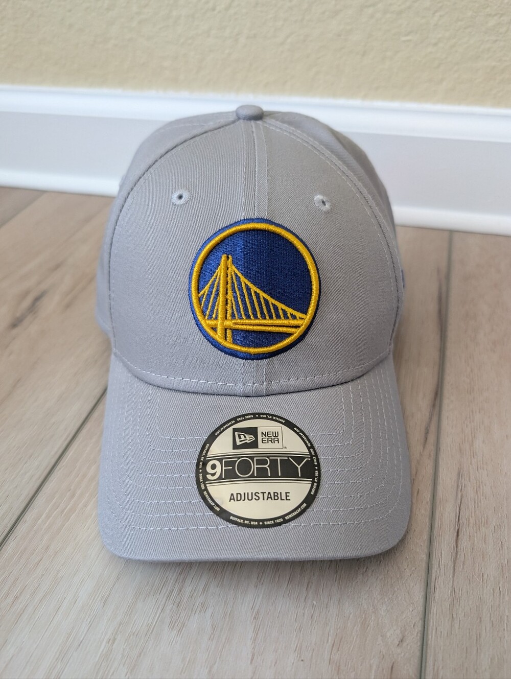 New Era 9FORTY Adjustable Gray Golden State Warriors Cap